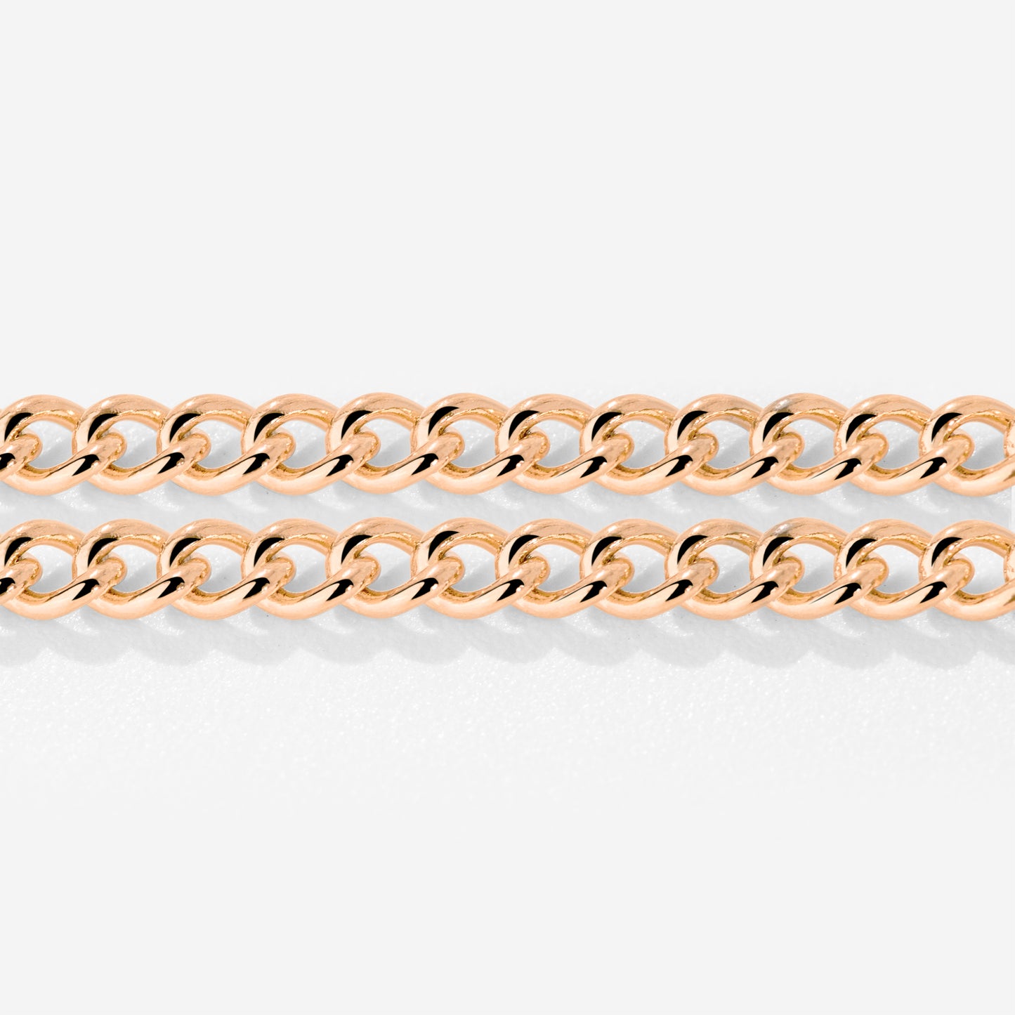 Curb Chain Double Bracelet Roségold