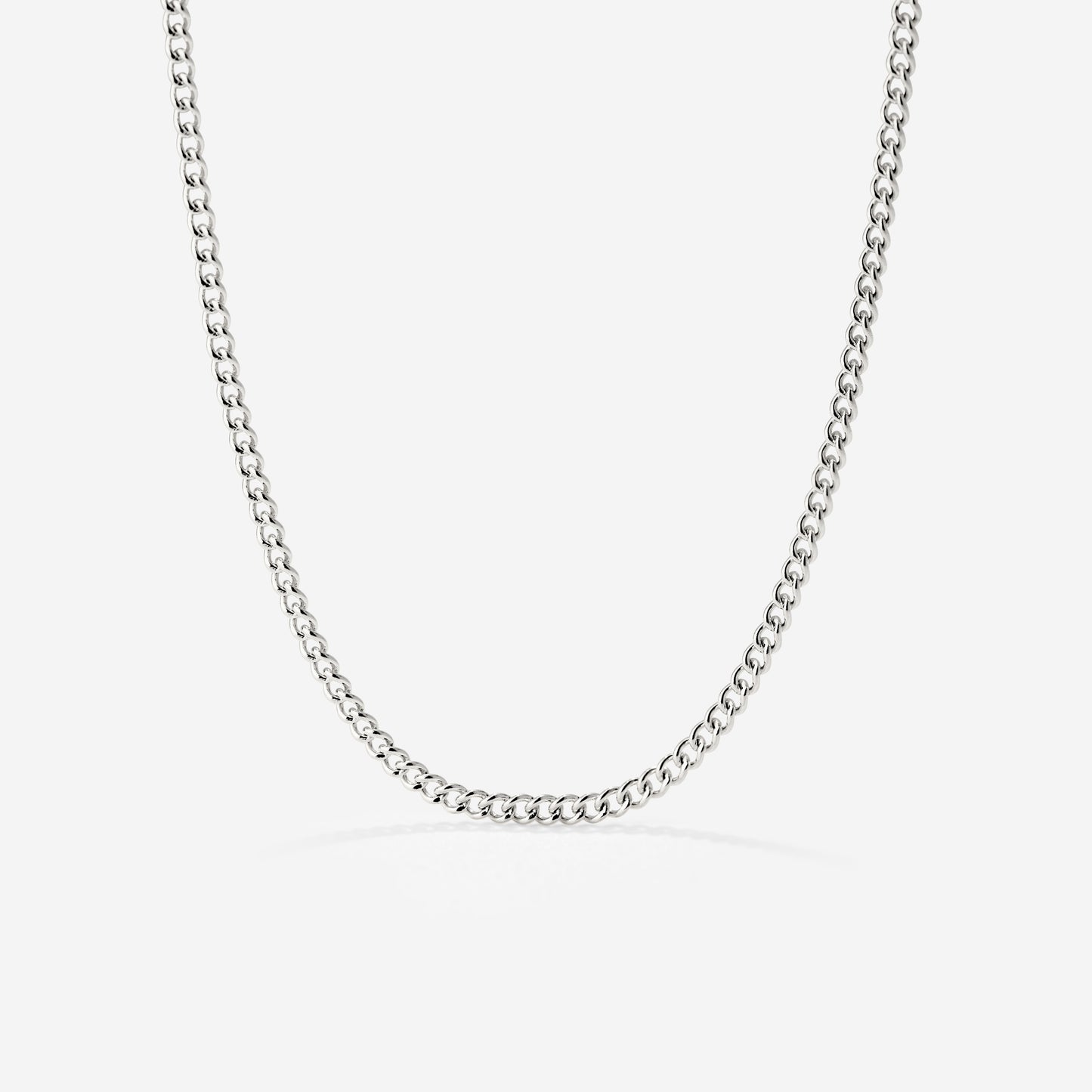 Curb Chain Necklace Silber