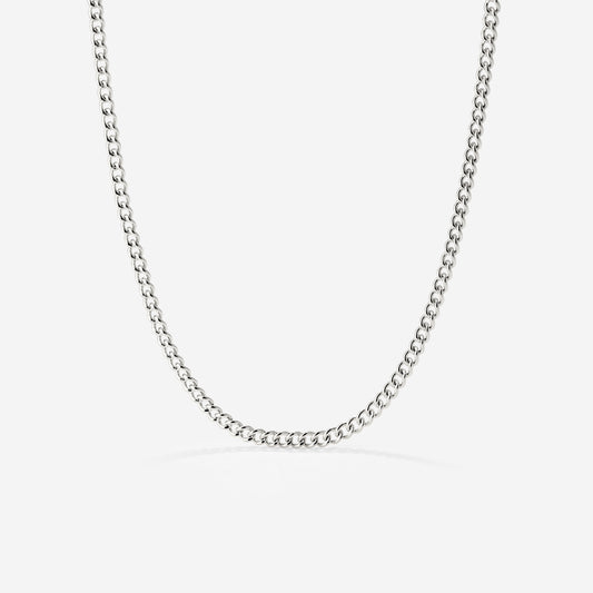 Curb Chain Necklace Silber