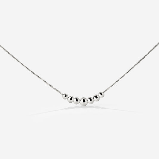 Curvy Beads Choker Silber