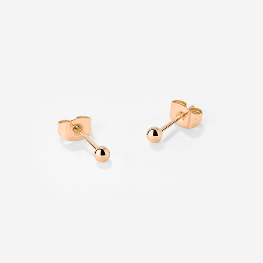 Delicate Bead Studs Roségold