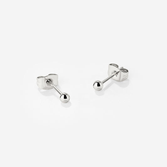 Delicate Bead Studs Silber