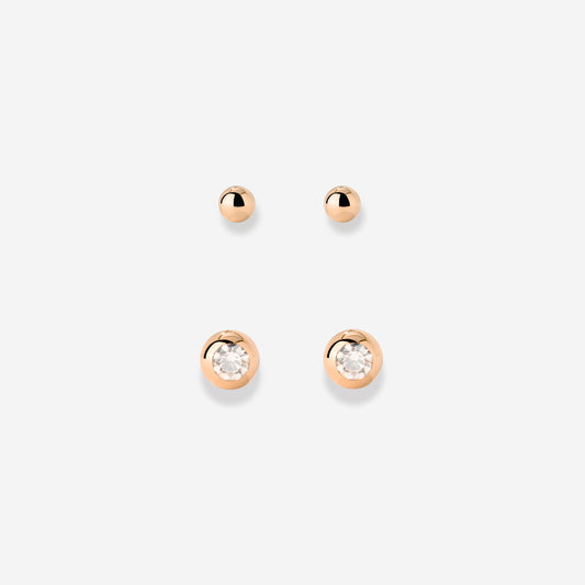 Delicate Gleam Stud Bundle Roségold