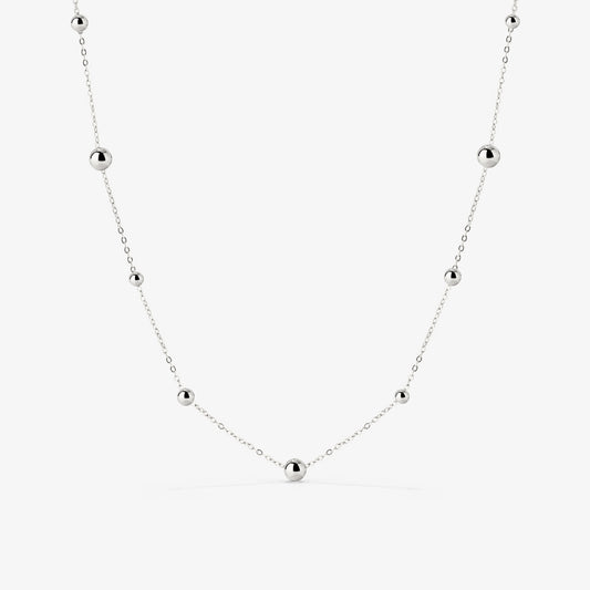 Infinite Beads Necklace Silber
