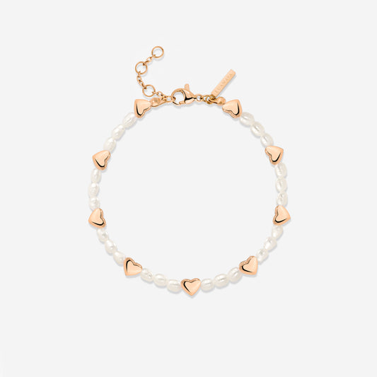 Love Pearls Bracelet Roségold