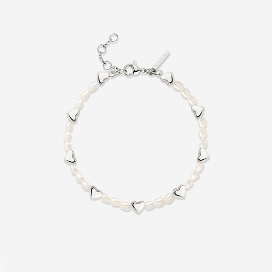 Love Pearls Bracelet Silber