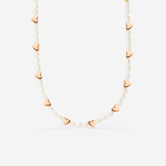 Love Pearls Necklace Roségold