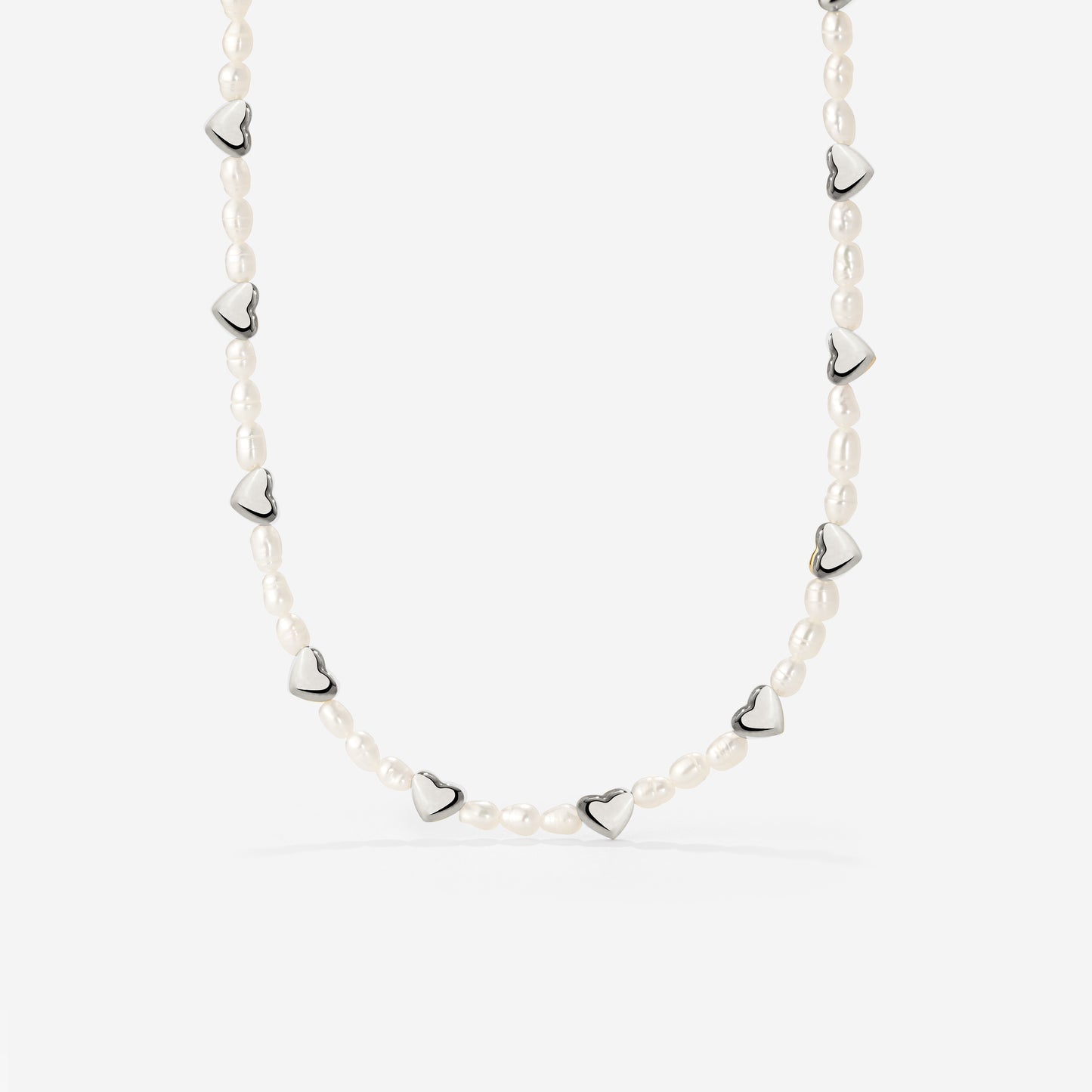 Love Pearls Necklace Silber