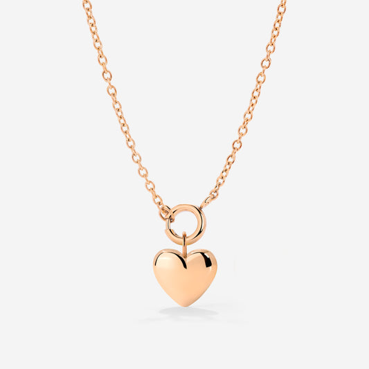 Lovely Heart Classic Chain Necklace Set Roségold