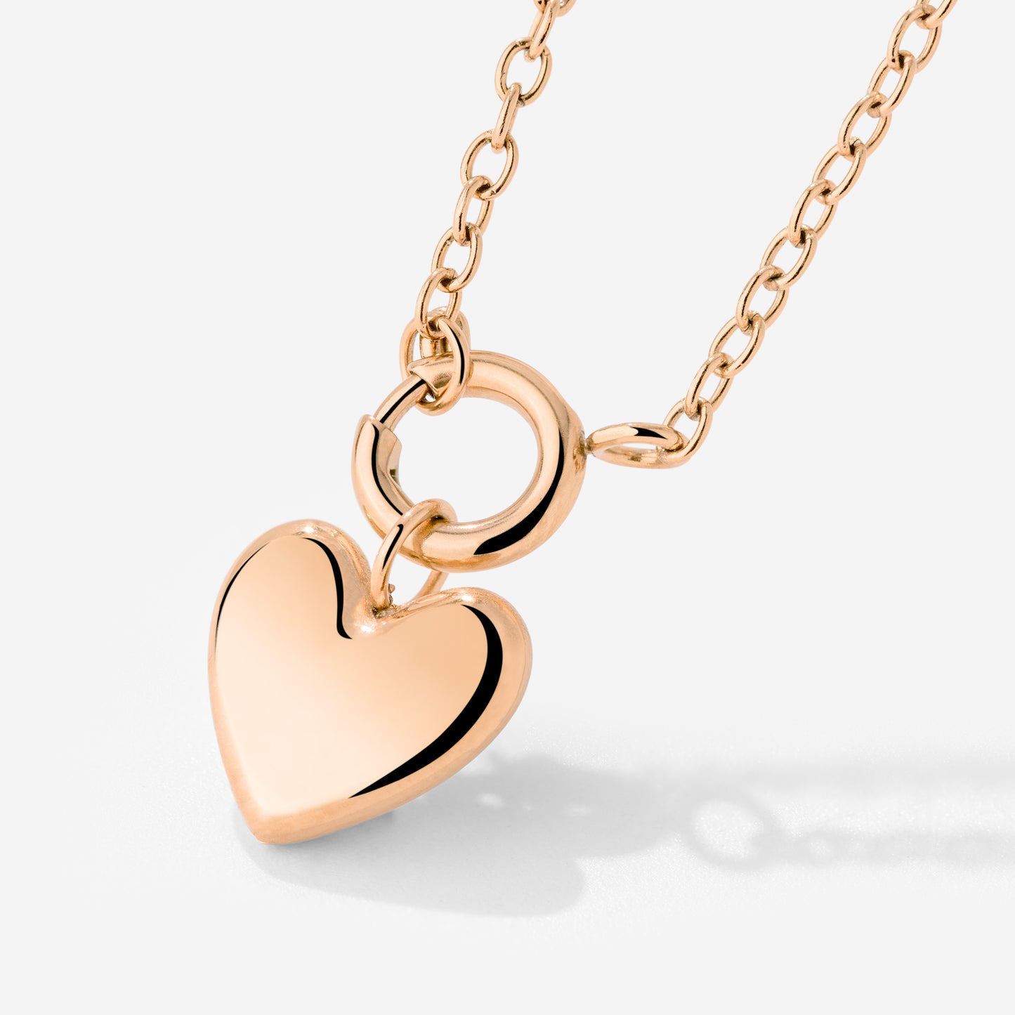 Lovely Heart Classic Chain Necklace Set Roségold