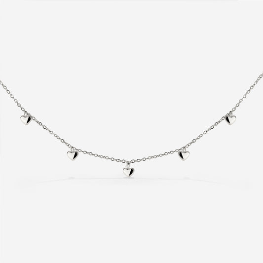 Lovely Heart Choker Silber