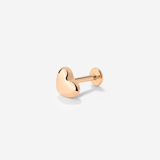 Lovely Heart Piercing Stud Roségold