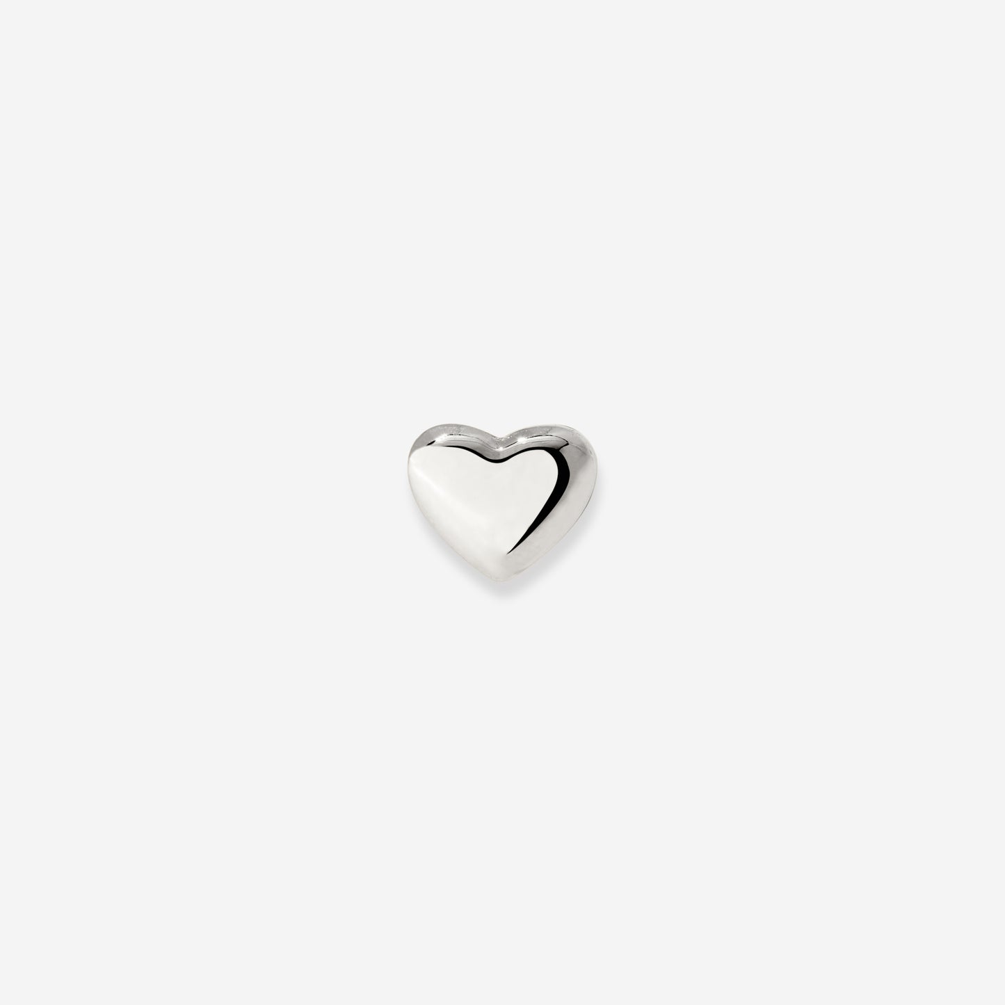 Lovely Heart Piercing Stud Silber