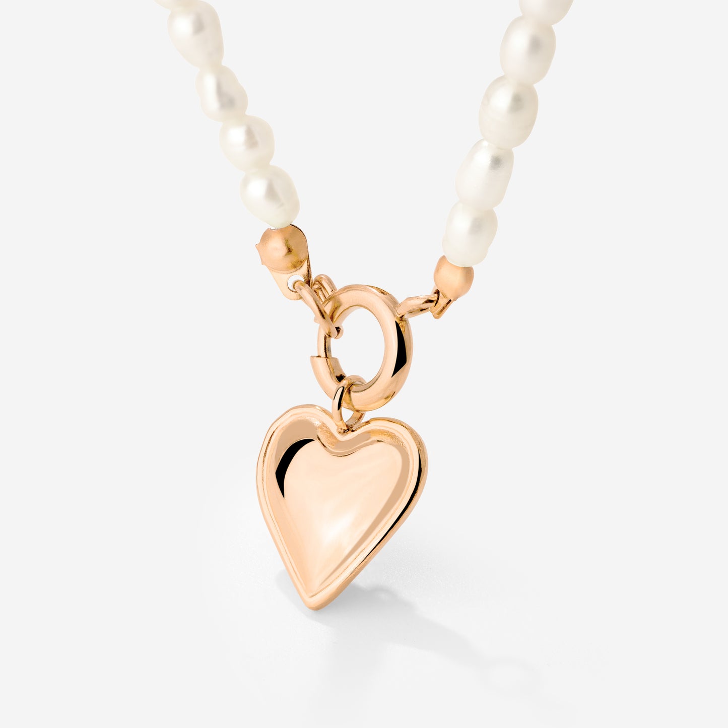 Heartie Pearly Necklace Set Roségold