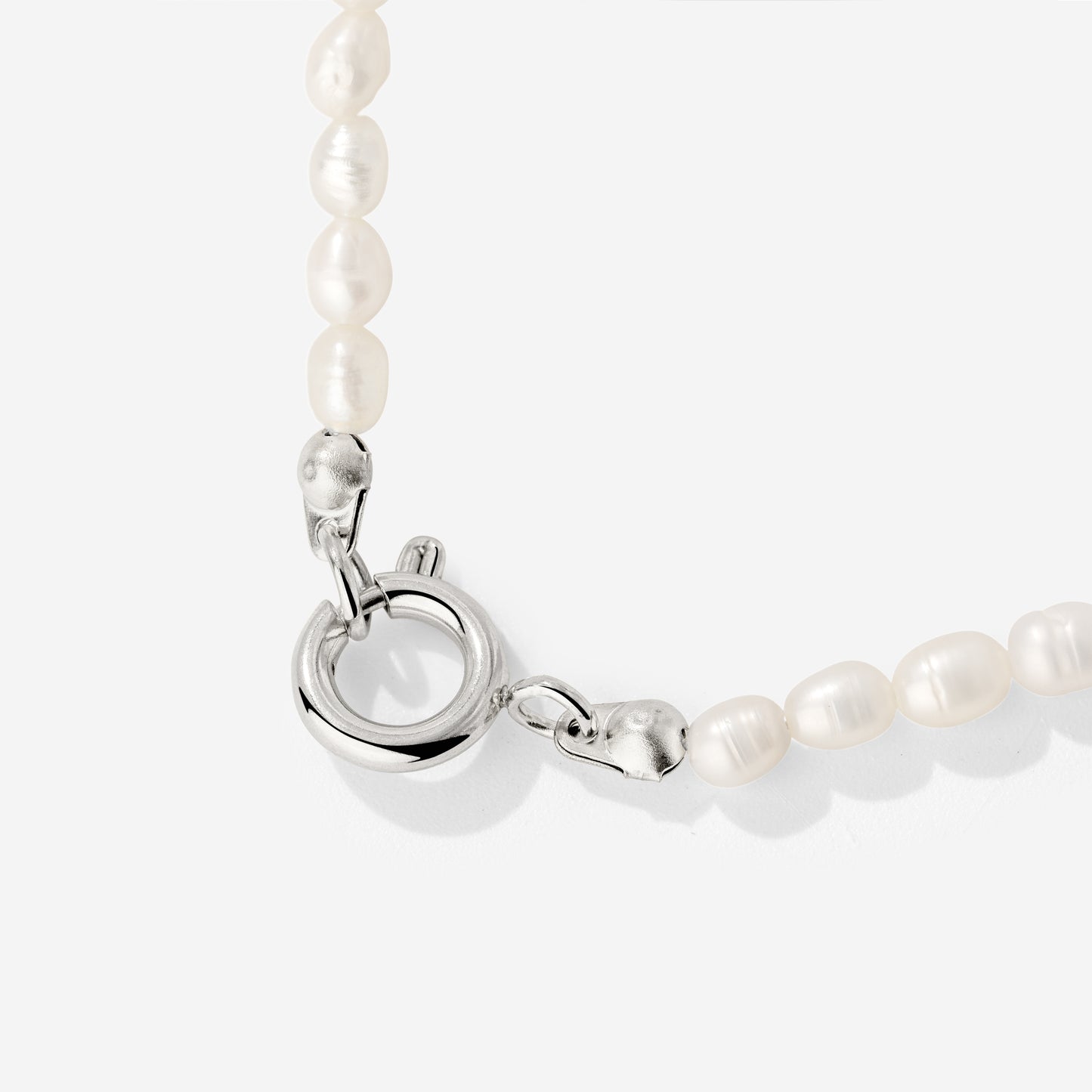 Pearly Charm Necklace Silber