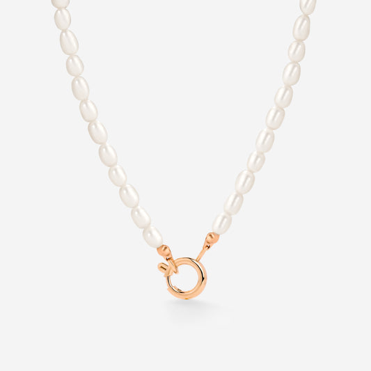 Pearly Charm Necklace Roségold