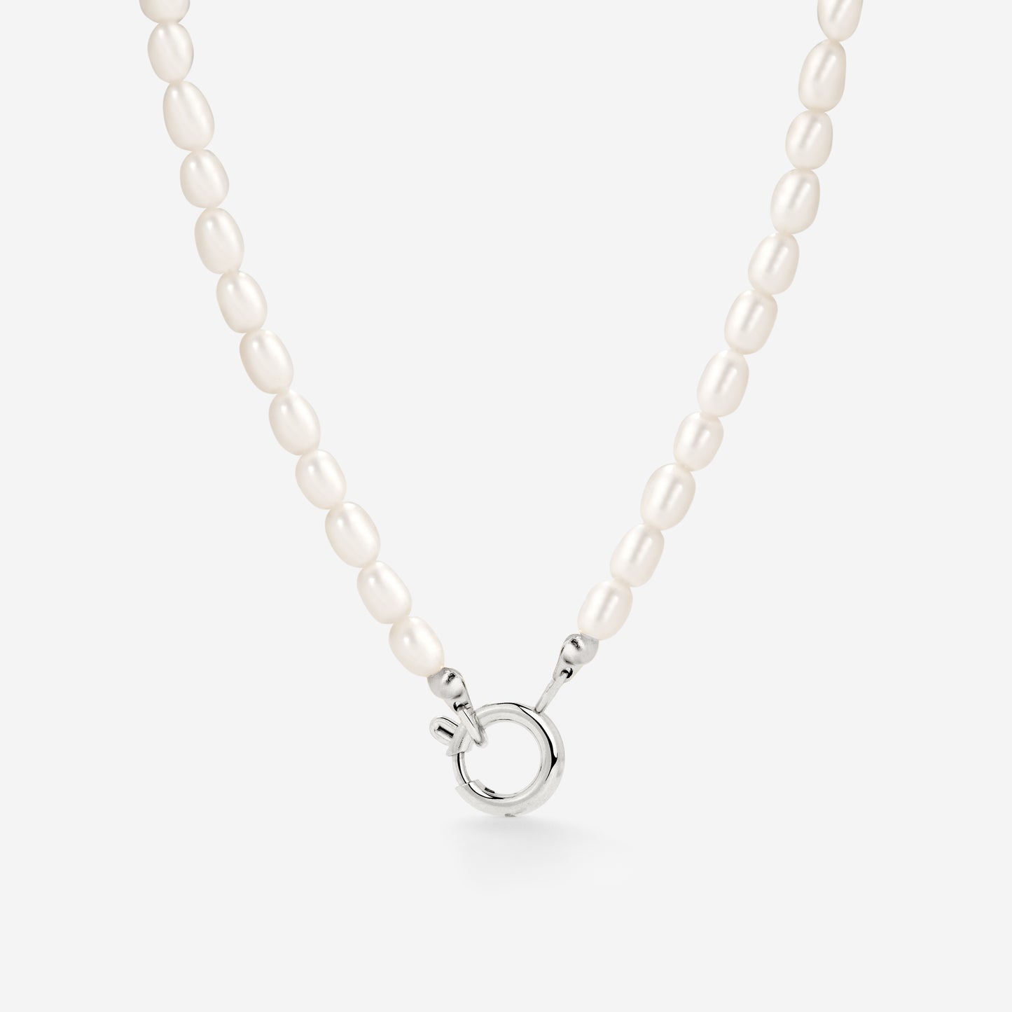 Pearly Charm Necklace Silber