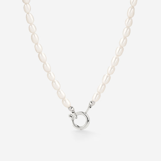 Pearly Charm Necklace Silber