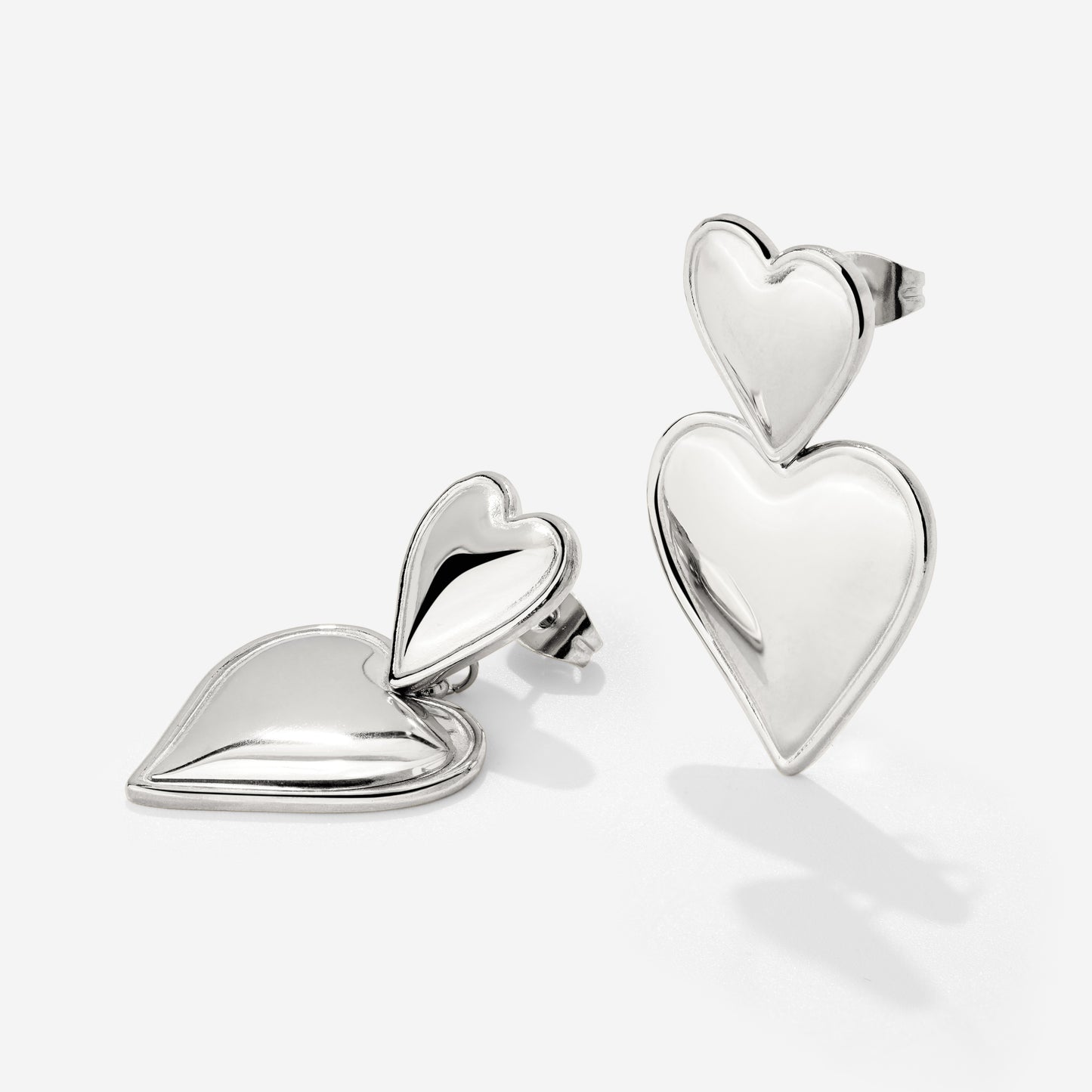 Pillow Hearts Earrings Silber