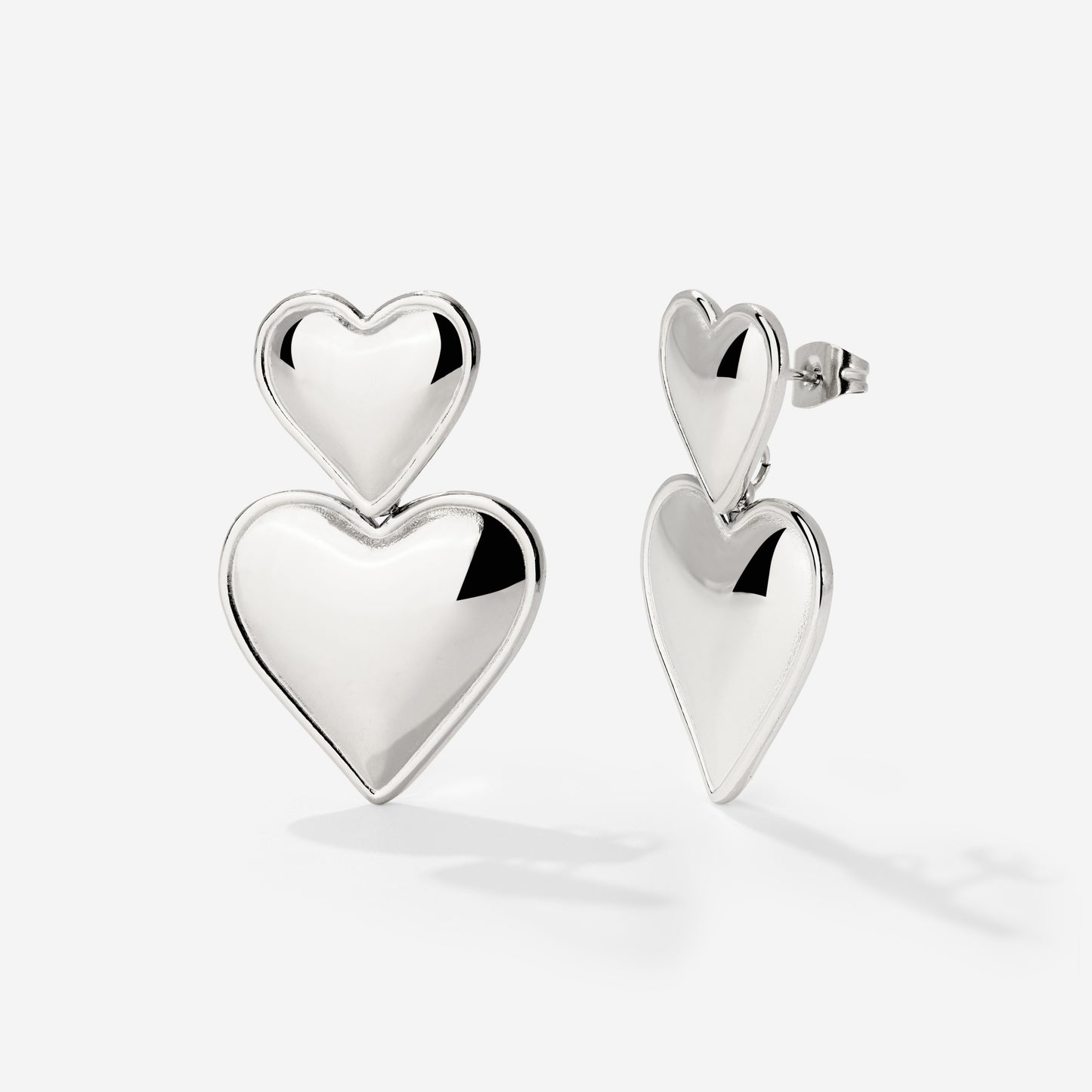 Pillow Hearts Earrings Silber