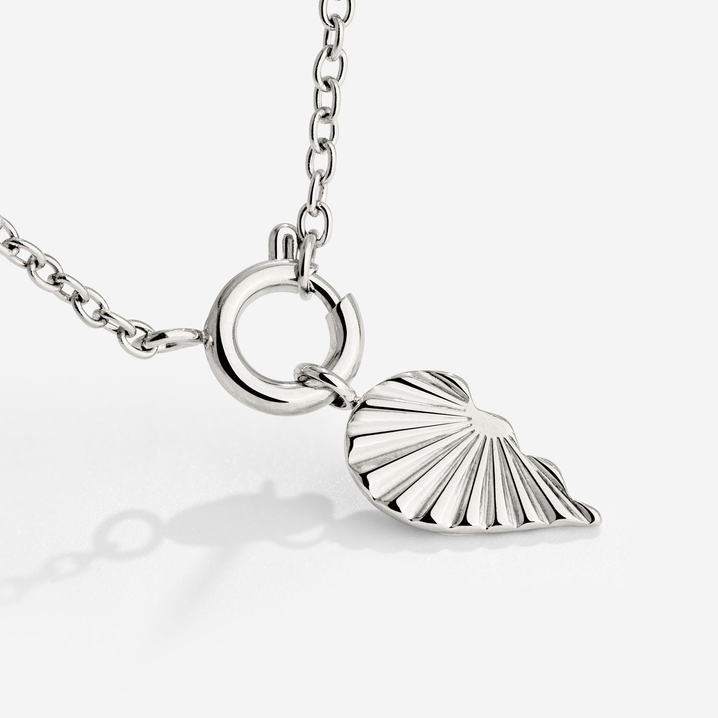 Twin Flame Left Classic Chain Necklace Set Silber