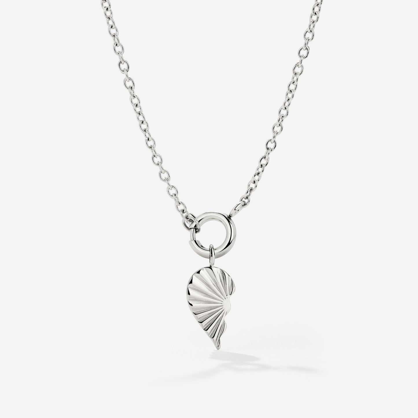 Twin Flame Left Classic Chain Necklace Set Silber