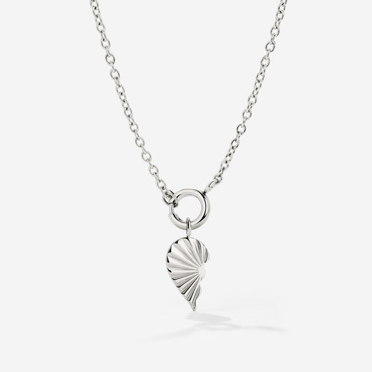 Twin Flame Left Classic Chain Necklace Set Silber