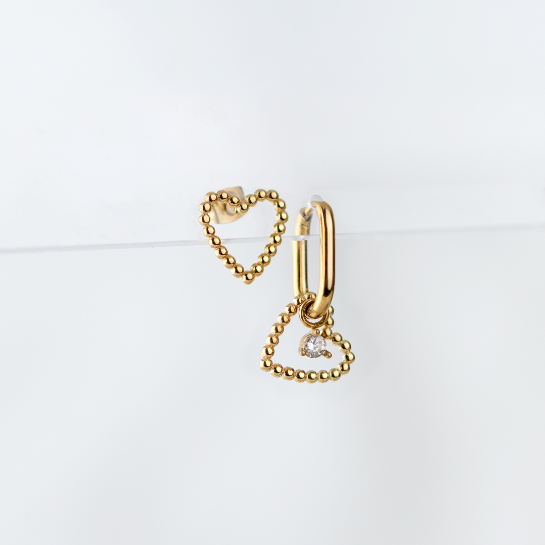 Heart of Gold Studs Gold