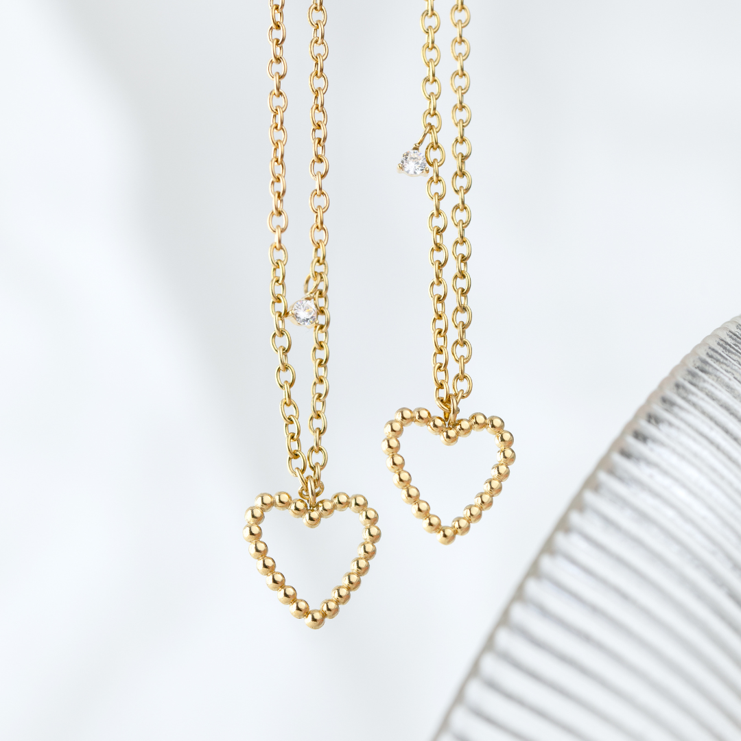 Heart of Gold Necklace Silber