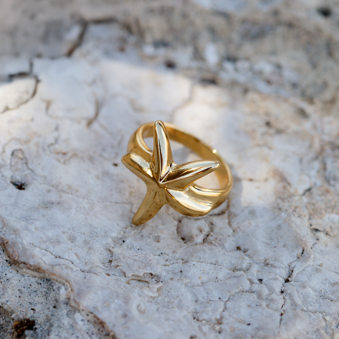 Sea Star Ring Gold