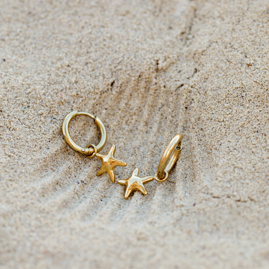 Sea Star Hoop Set Small Silber