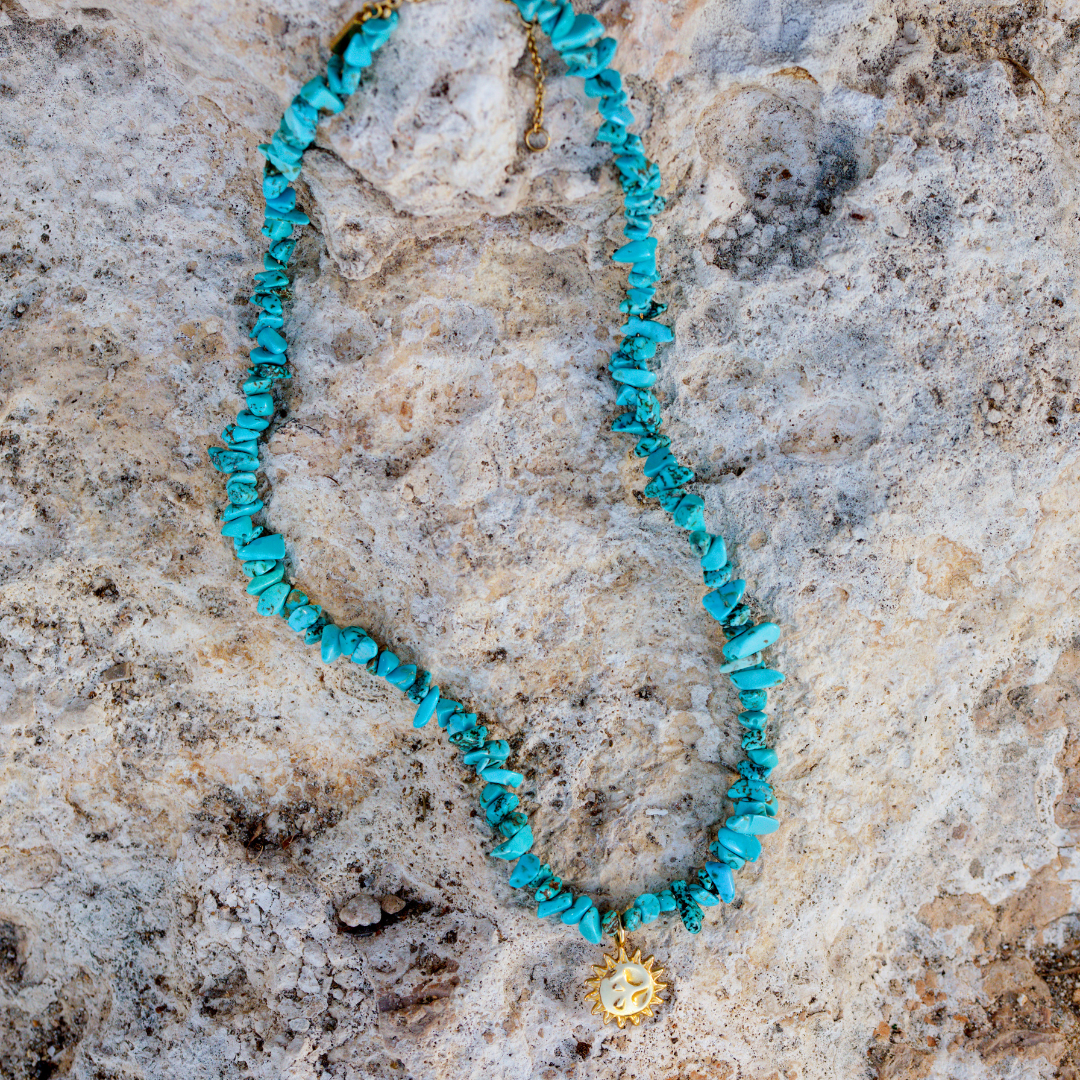 Blue Lagoon Necklace Silber