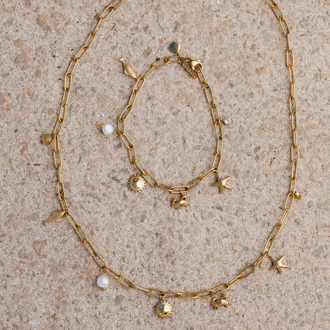 Seaside Treasures Necklace Roségold