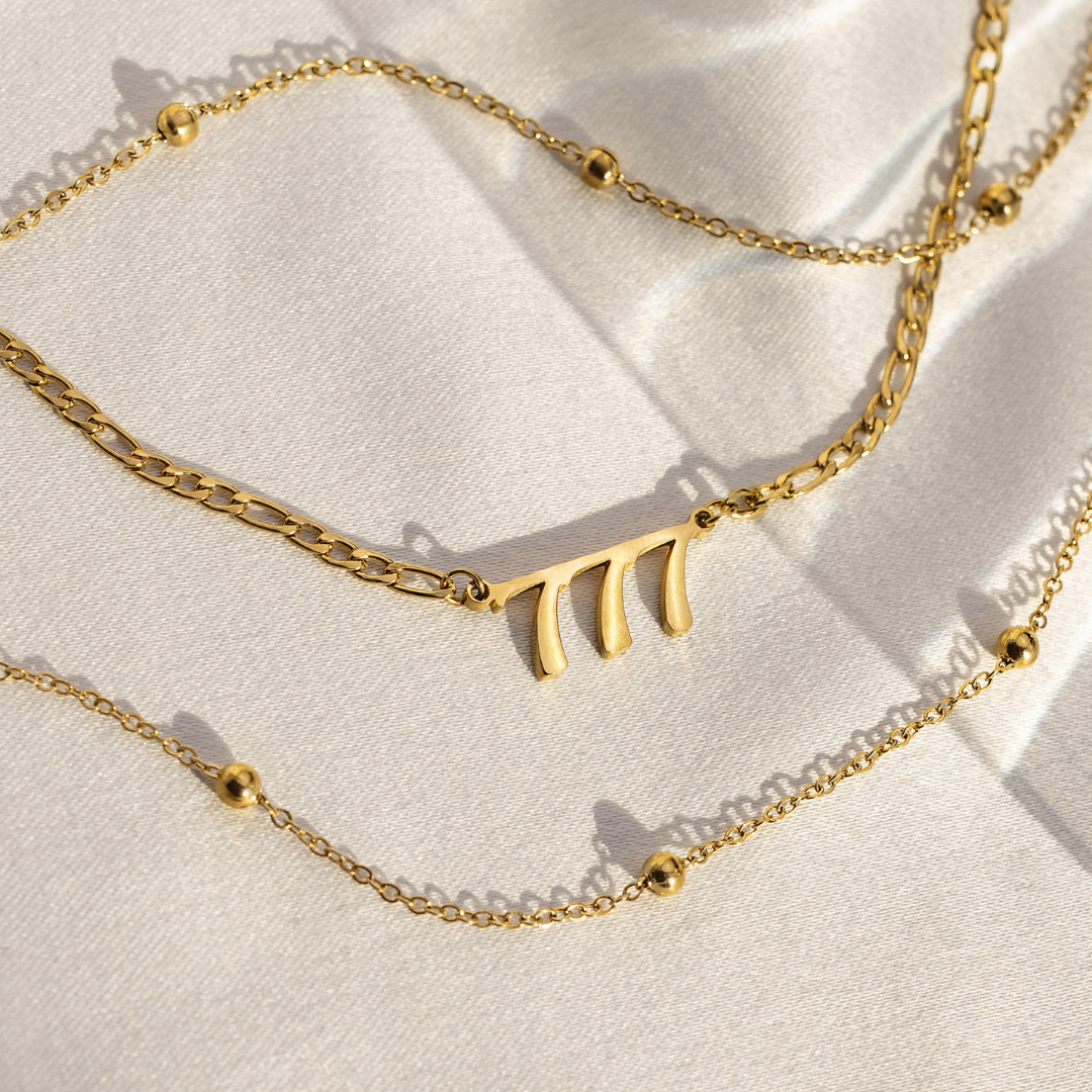 Angel Number Necklace Silber