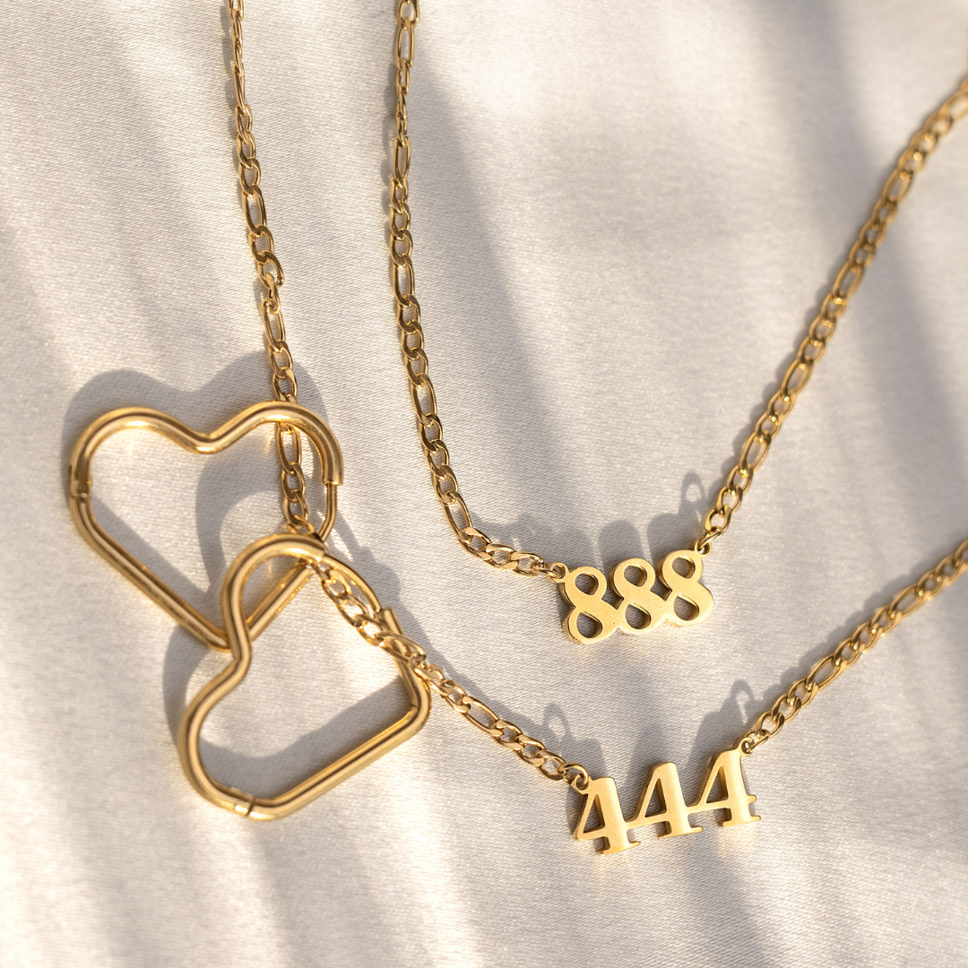 Angel Number Necklace Silber