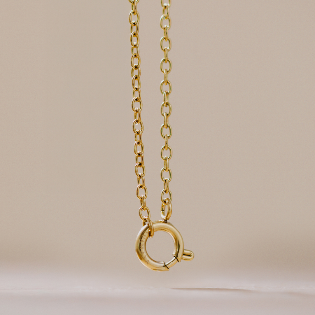 Classic Chain Charm Necklace Gold