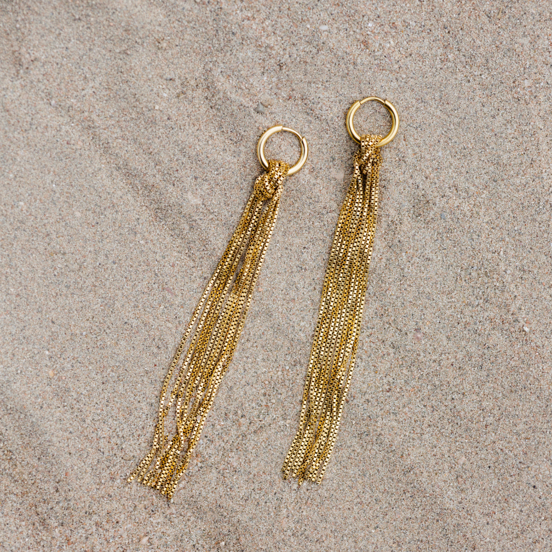 Sea Strands Hoop Set Small Silber