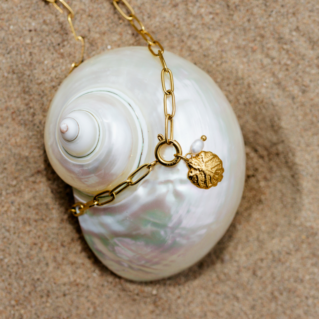 Ocean Lovers Oval Links Necklace Set Roségold