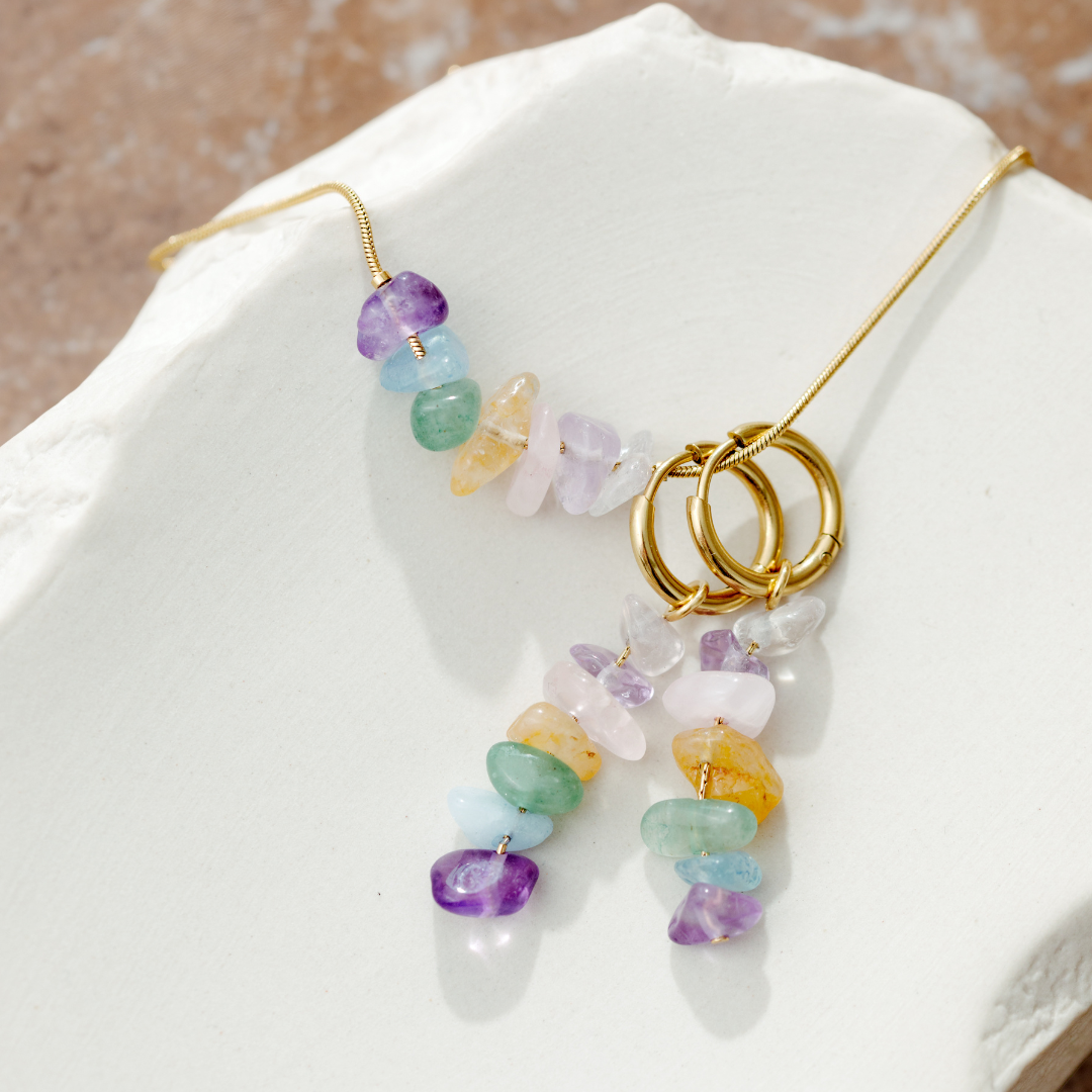 Luminous Lisy Hoop Set Small Roségold