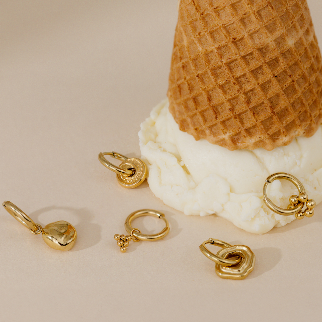 Swirl'n Hoop Set Small Gold