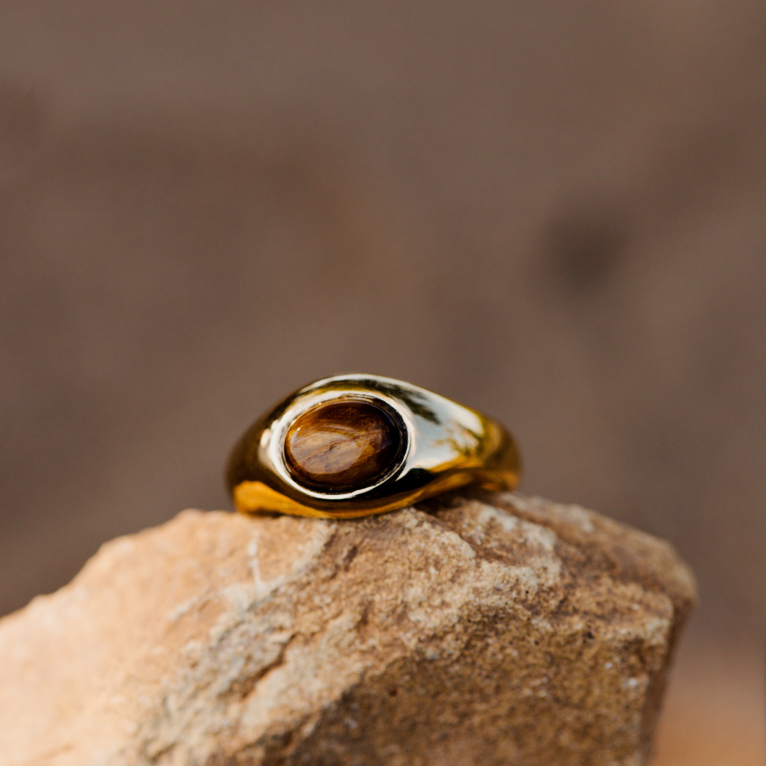 Tiger's Eye Ring Roségold
