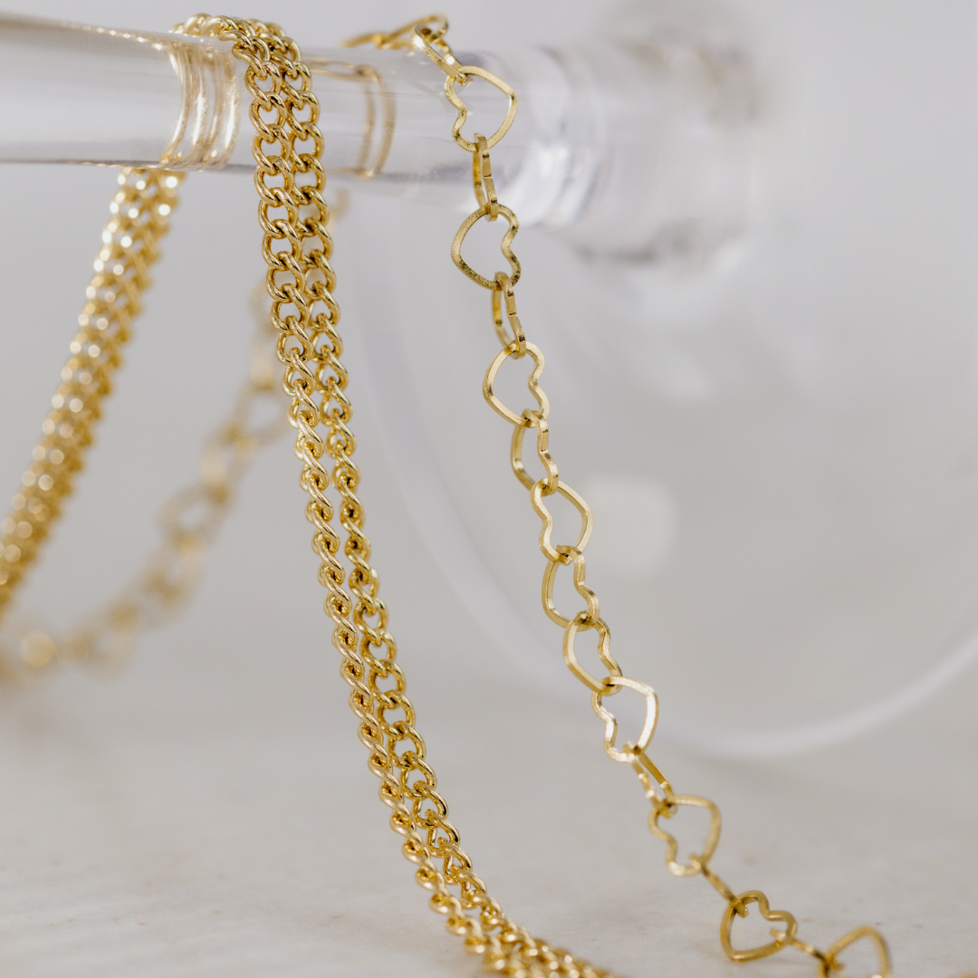 Curb Chain Double Bracelet Silber