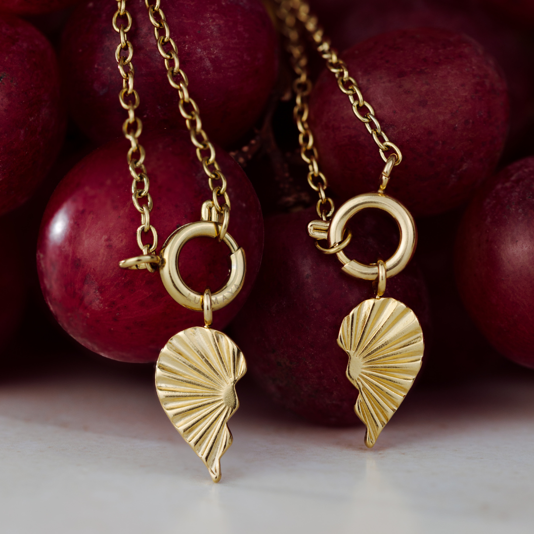 Twin Flame Right Classic Chain Necklace Set Roségold