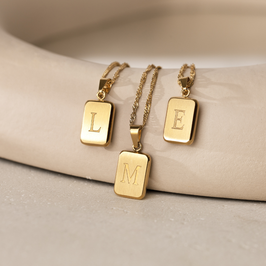 Letter Necklace Roségold