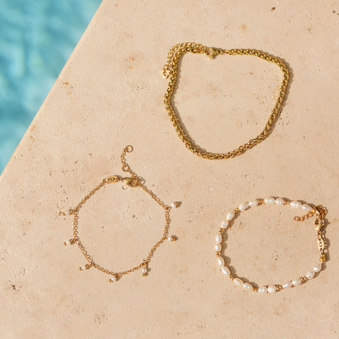 Shiny Pearls Bracelet Silber