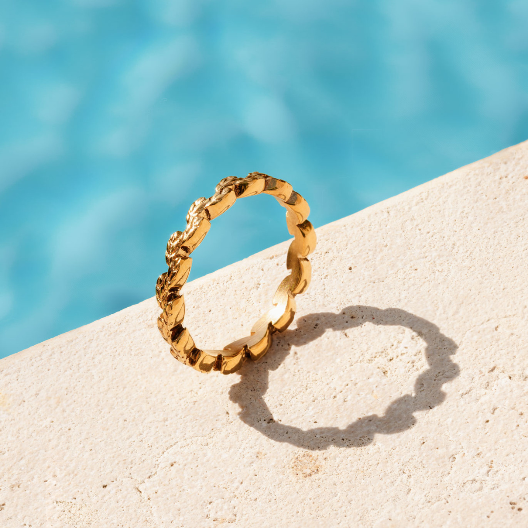 Petal Line Ring Roségold