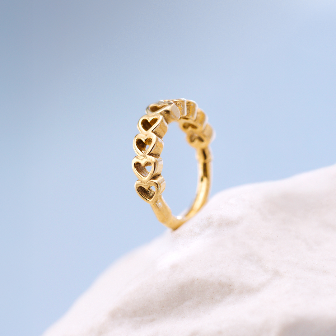 Heart after Heart Piercing Roségold