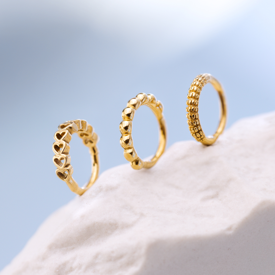 Heart after Heart Piercing Roségold