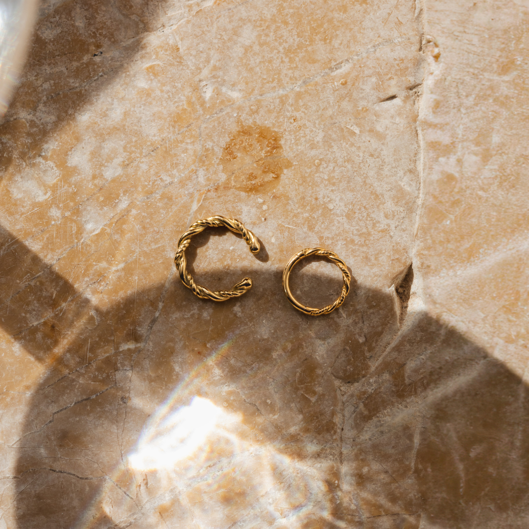 Curly Twist Ear Cuff Silber