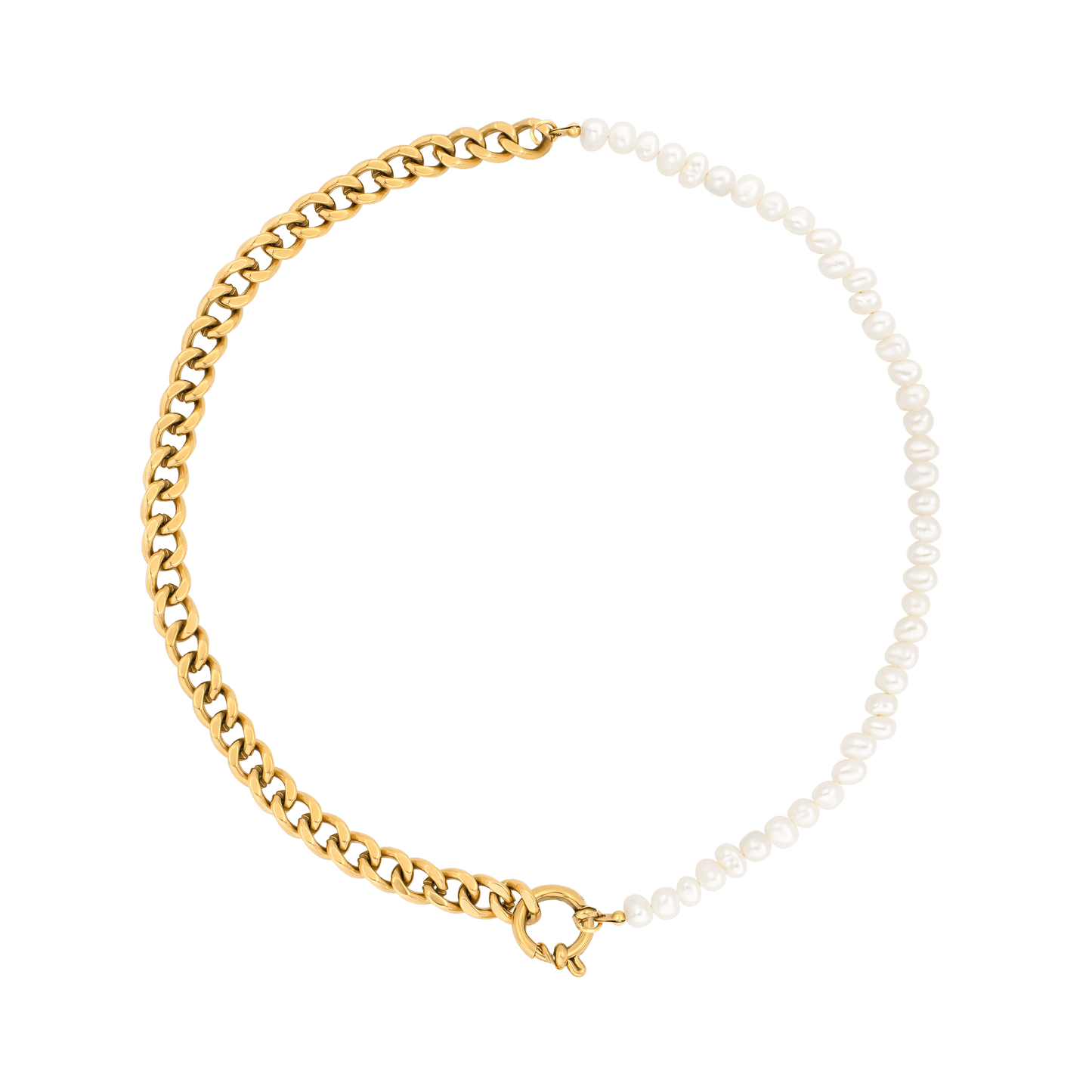Chain'n'Pearls Necklace Gold